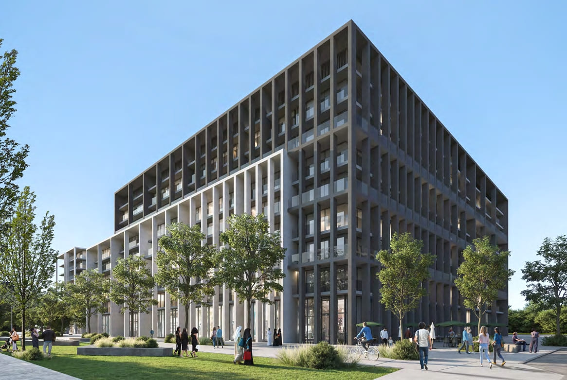 Muwaileh Commercial, flagship project render