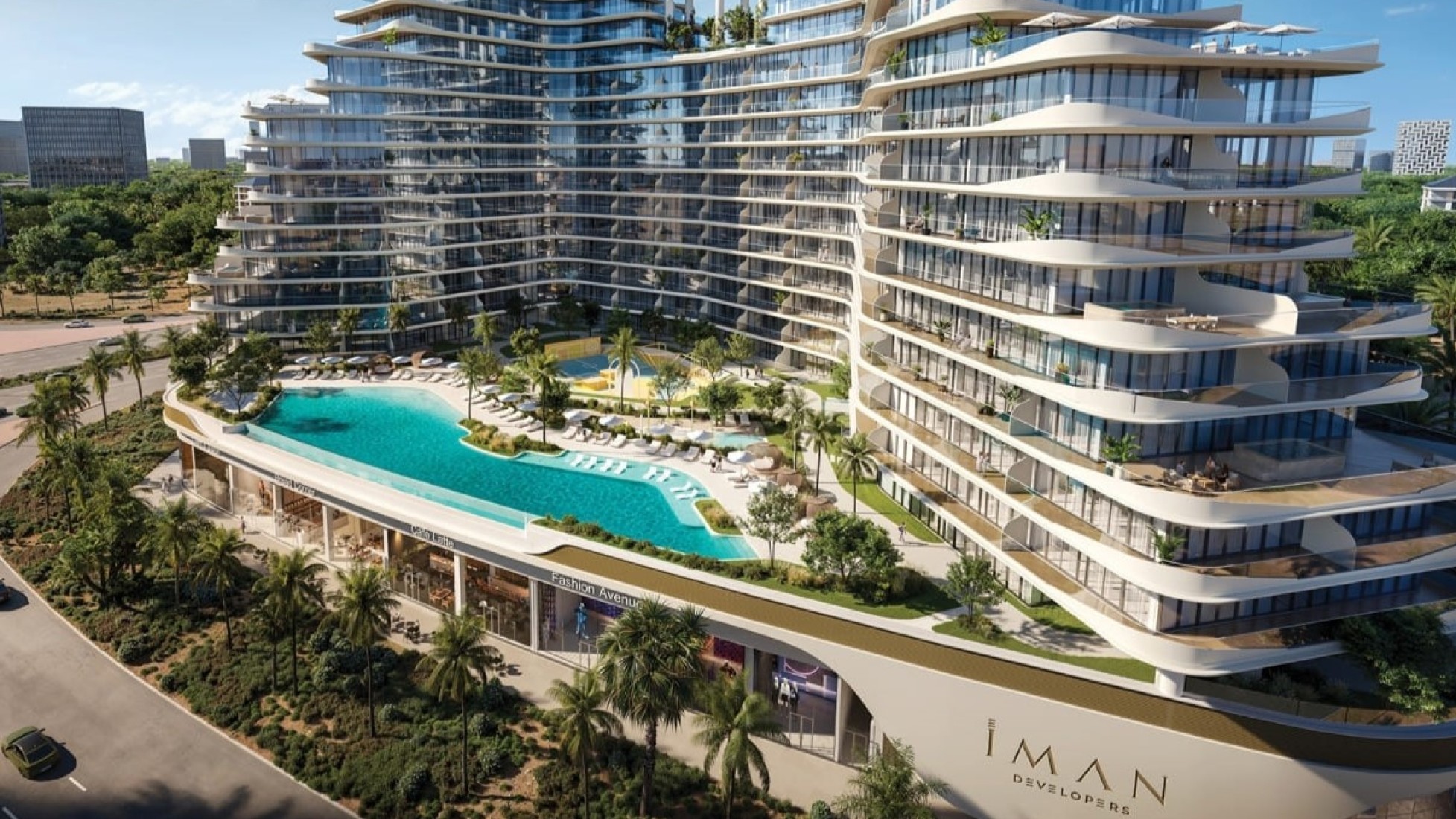 15 Cascade Featured by Versace Ceramics, developer render