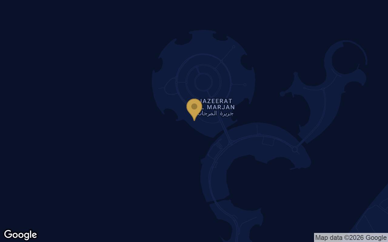 Map of The Beach Residence in Al Marjan Island