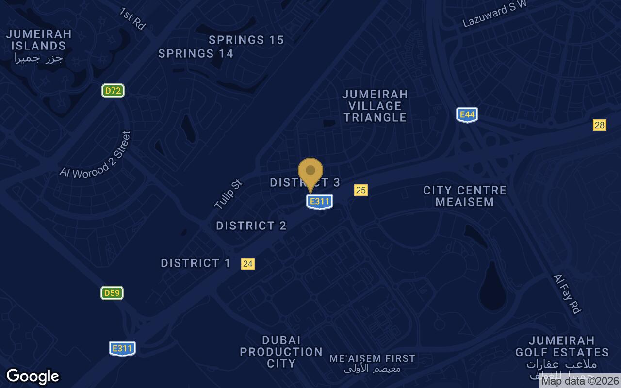 Map of Sonate Residences in JVT (Jumeirah Village Triangle)