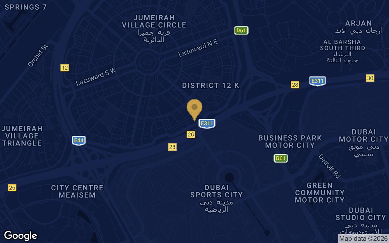 Map of Samana Waves 1 in JVC (Jumeirah Village Circle)