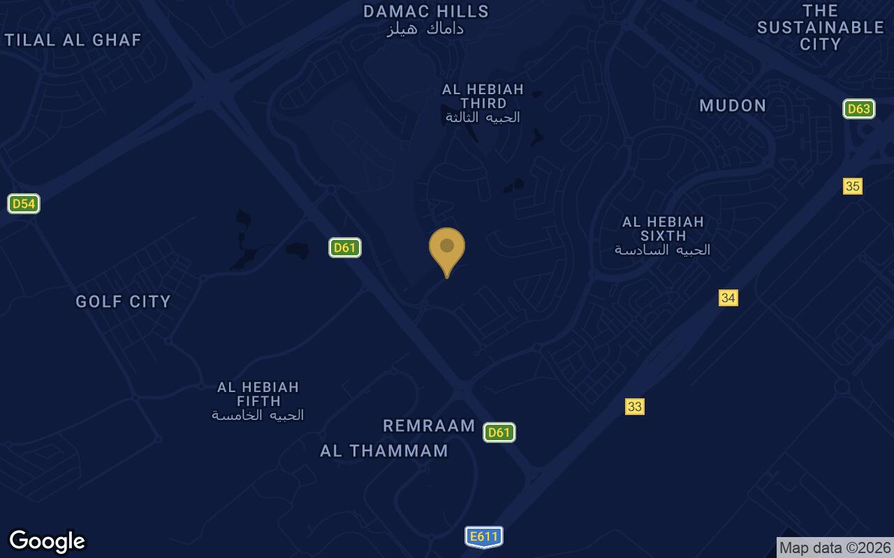 Map of Golf Greens 2 in Damac Hills