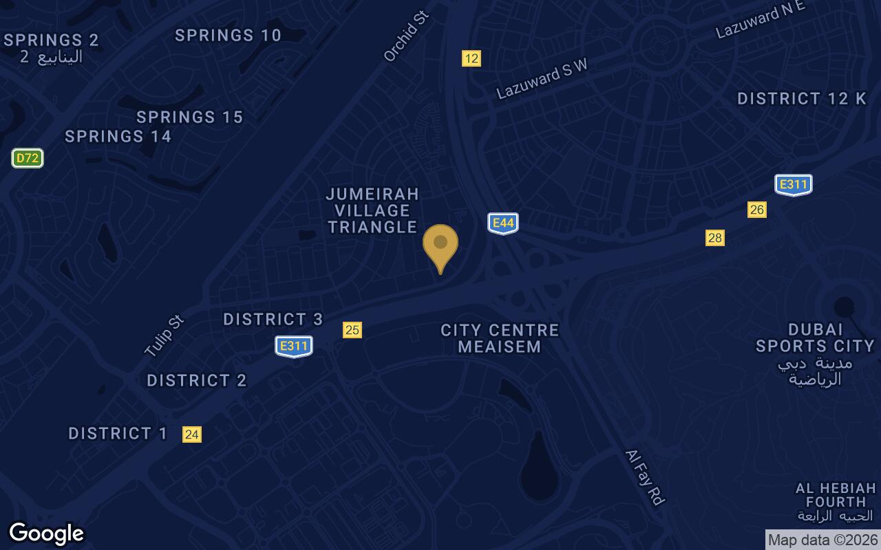 Map of W1NNER in JVT (Jumeirah Village Triangle)