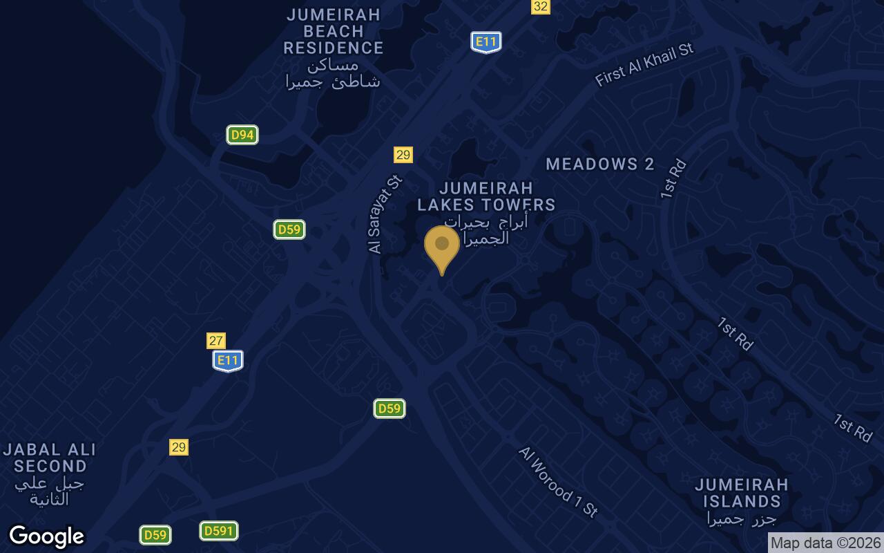 Map of Diamondz in JLT (Jumeirah Lakes Towers)