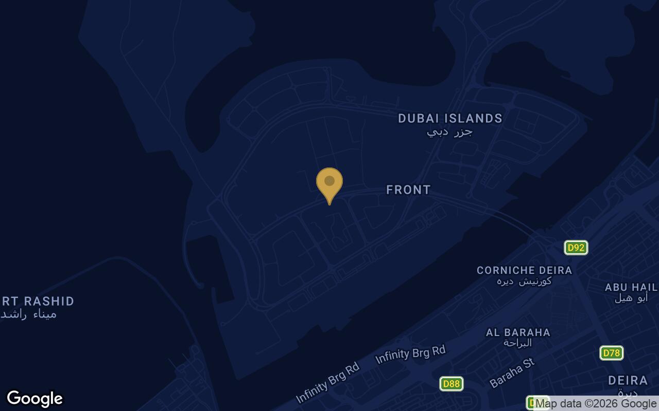 Map of Seaside in Dubai Islands