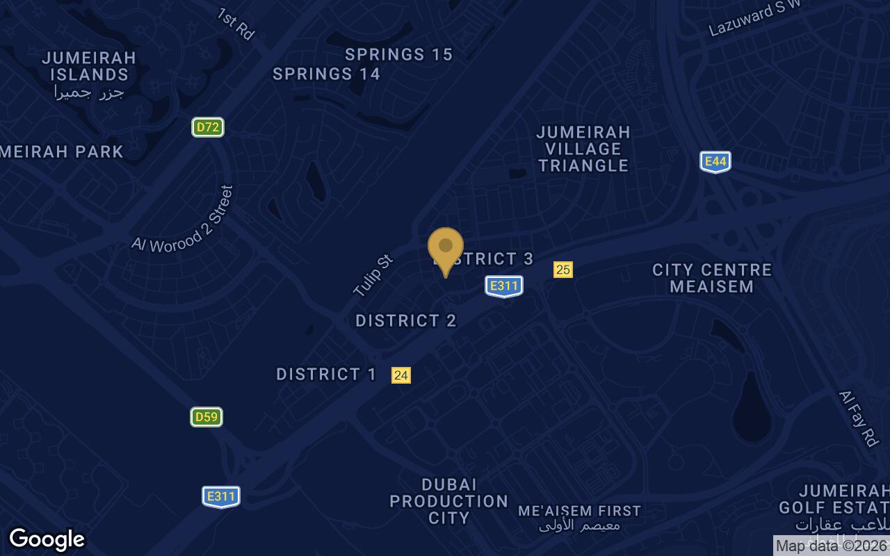 Map of Enaya Residences in JVT (Jumeirah Village Triangle)