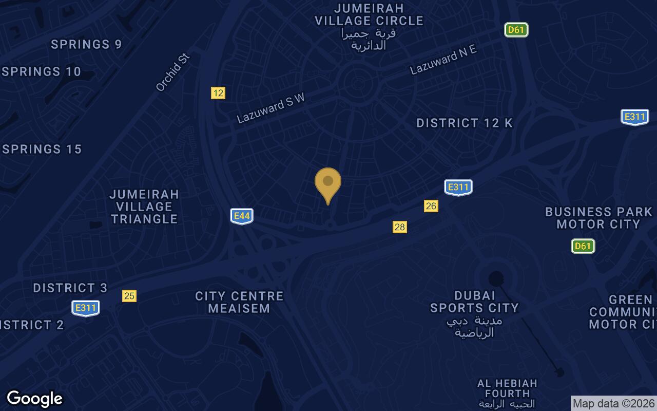 Map of Helvetia Residences in JVC (Jumeirah Village Circle)