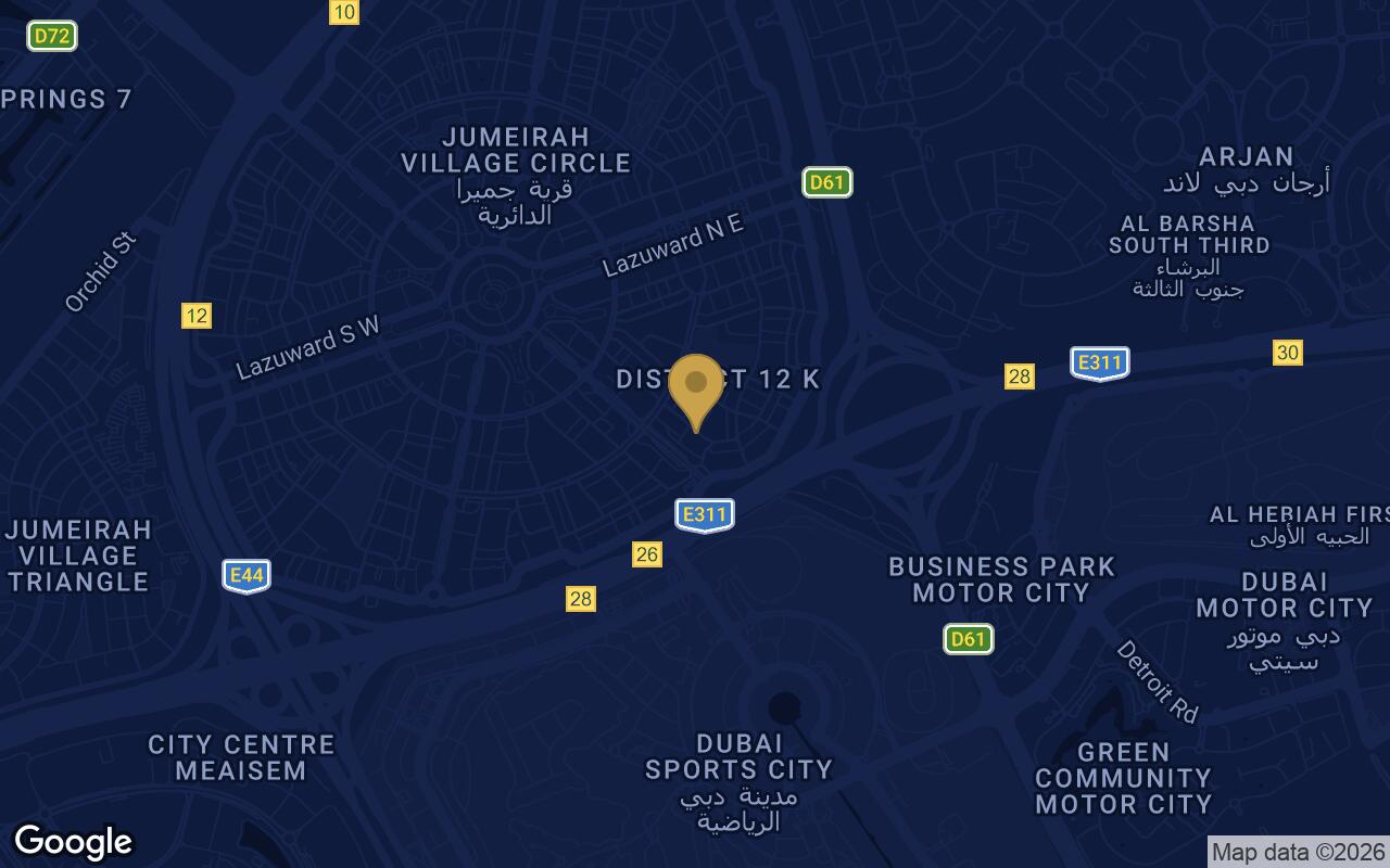 Map of Q Gardens Aliya in JVC (Jumeirah Village Circle)