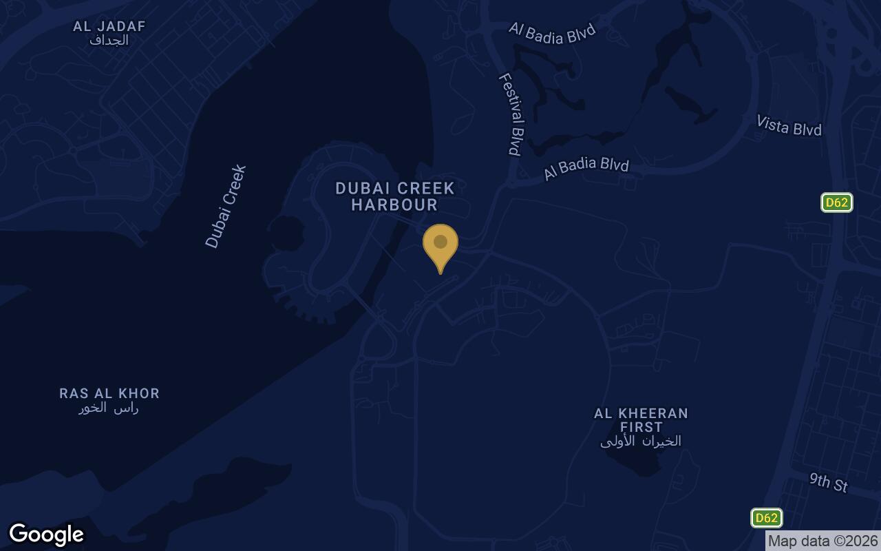 Map of Mangrove in DCH (Dubai Creek Harbour)