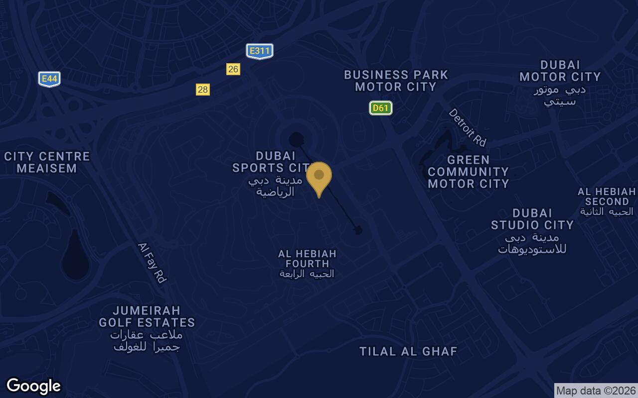 Map of Golf Place in Dubai Sports City