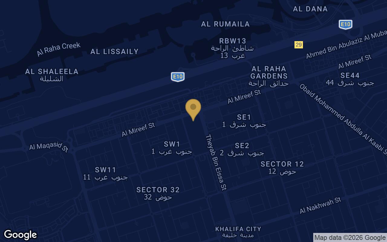 Map of Reportage Village Khalifa City in Khalifa City