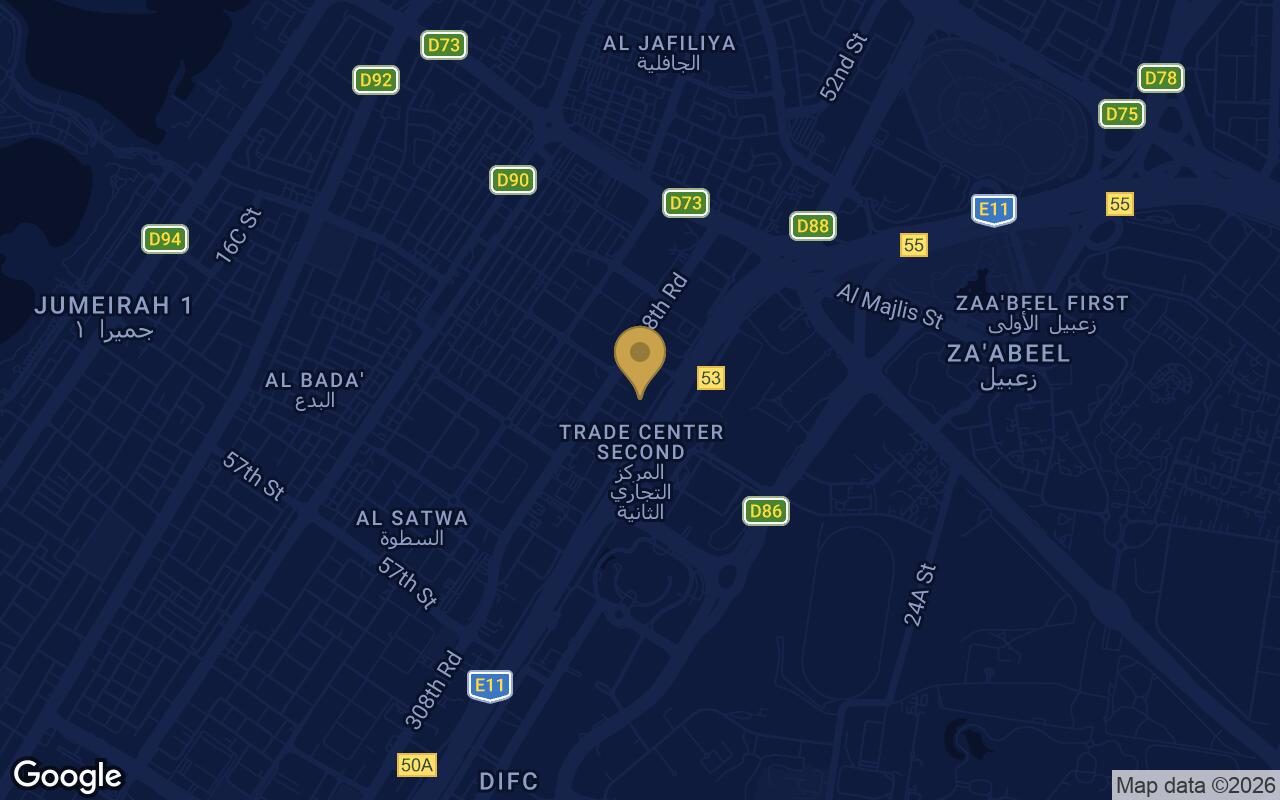 Map of Burj Azizi in Al Satwa