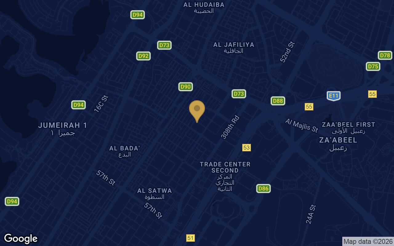 Map of Evergr1n House in Al Satwa