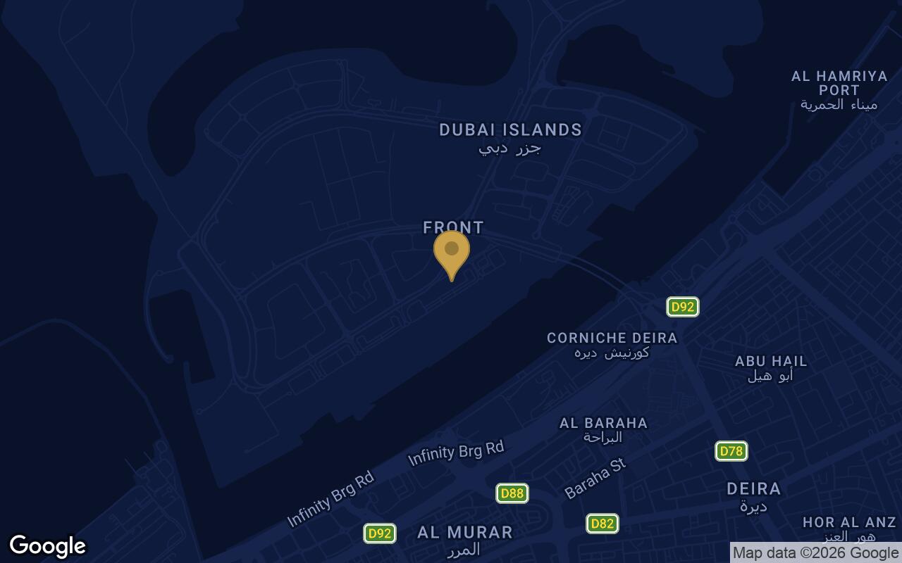 Map of Bayview Boulevard in Dubai Islands