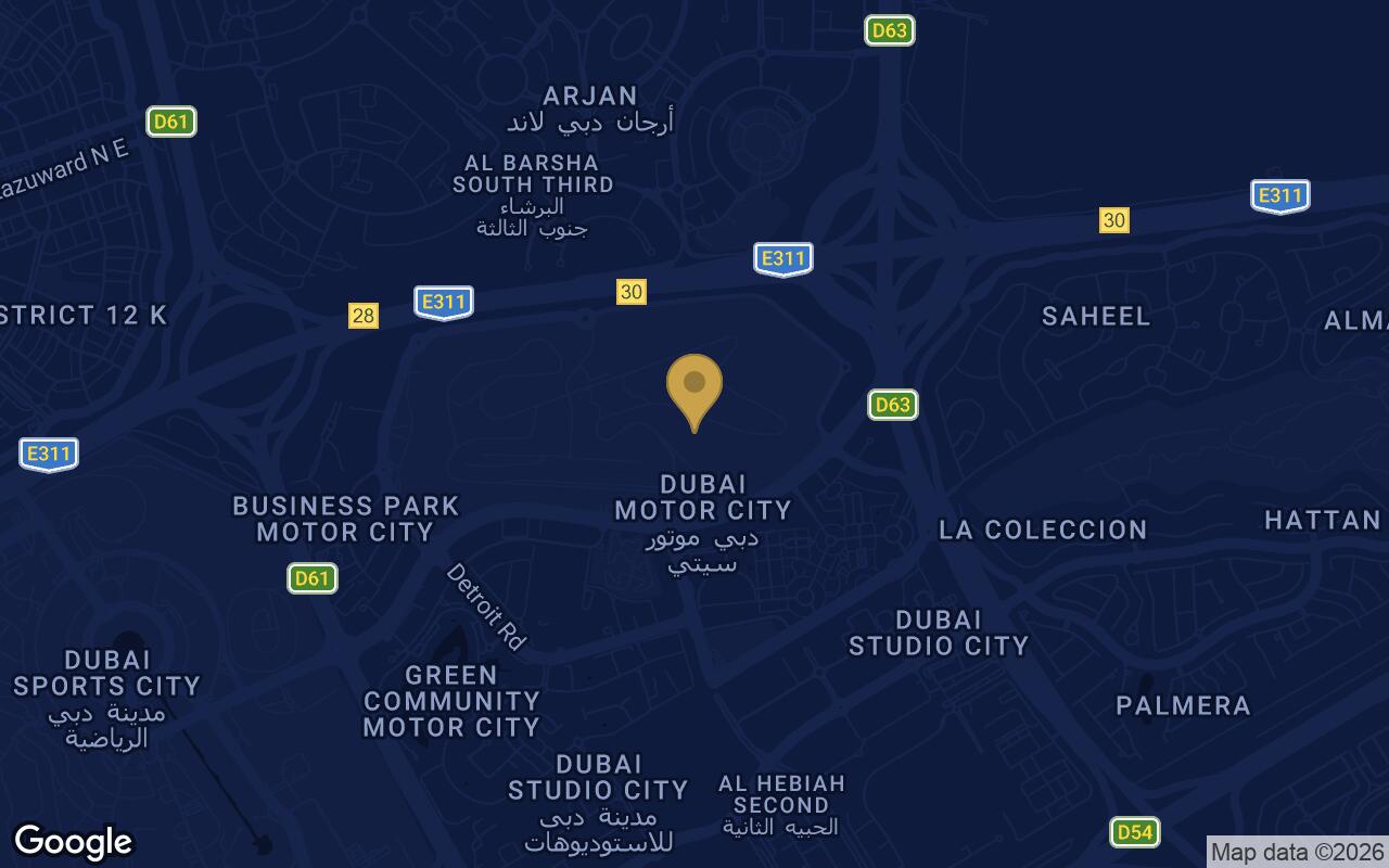 Map of Sobha Solis in Motor City