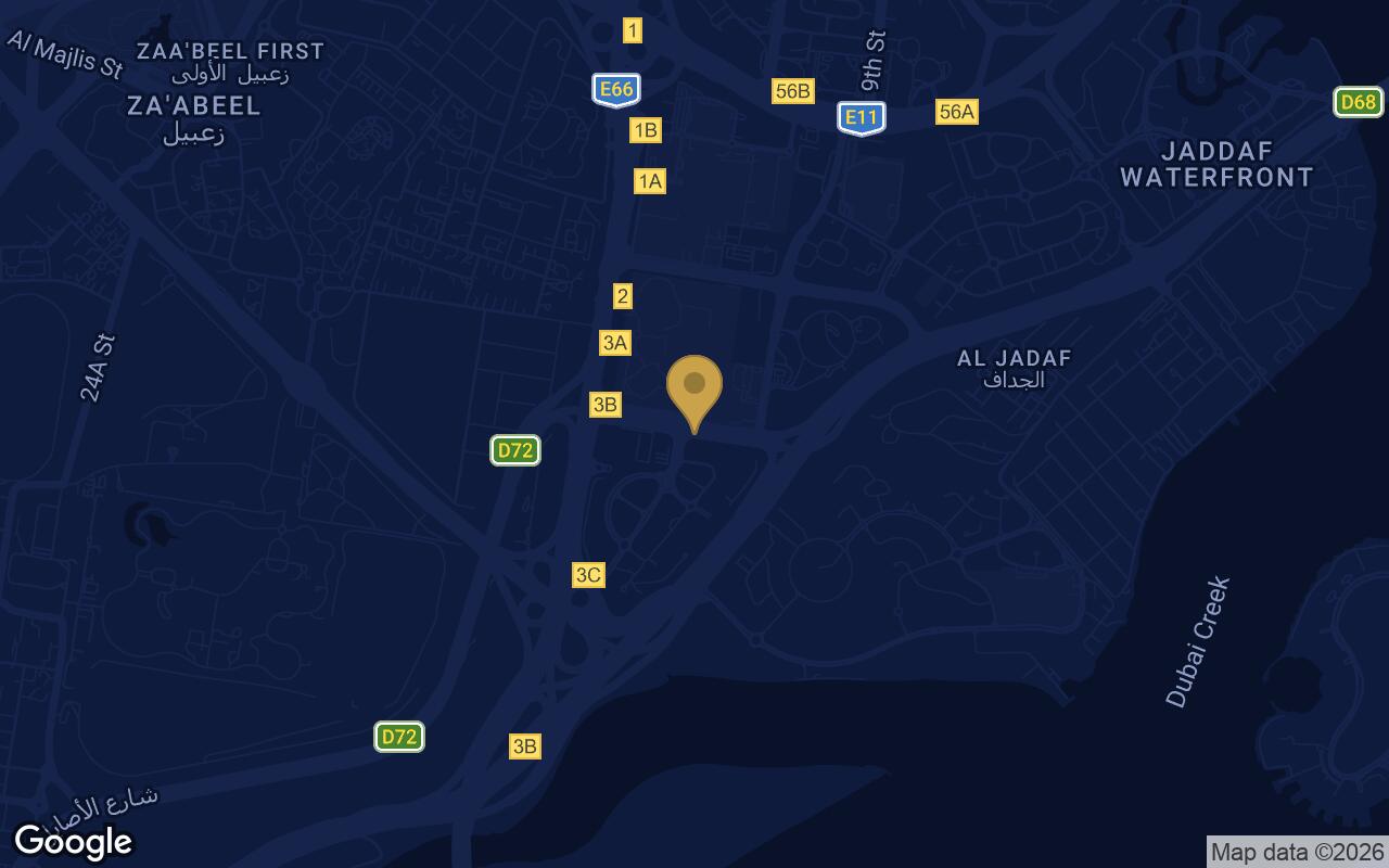 Map of Binghatti Ghost in Al Jaddaf (I)