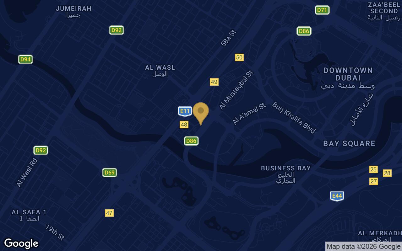 Map of Bayz 102 in Business Bay
