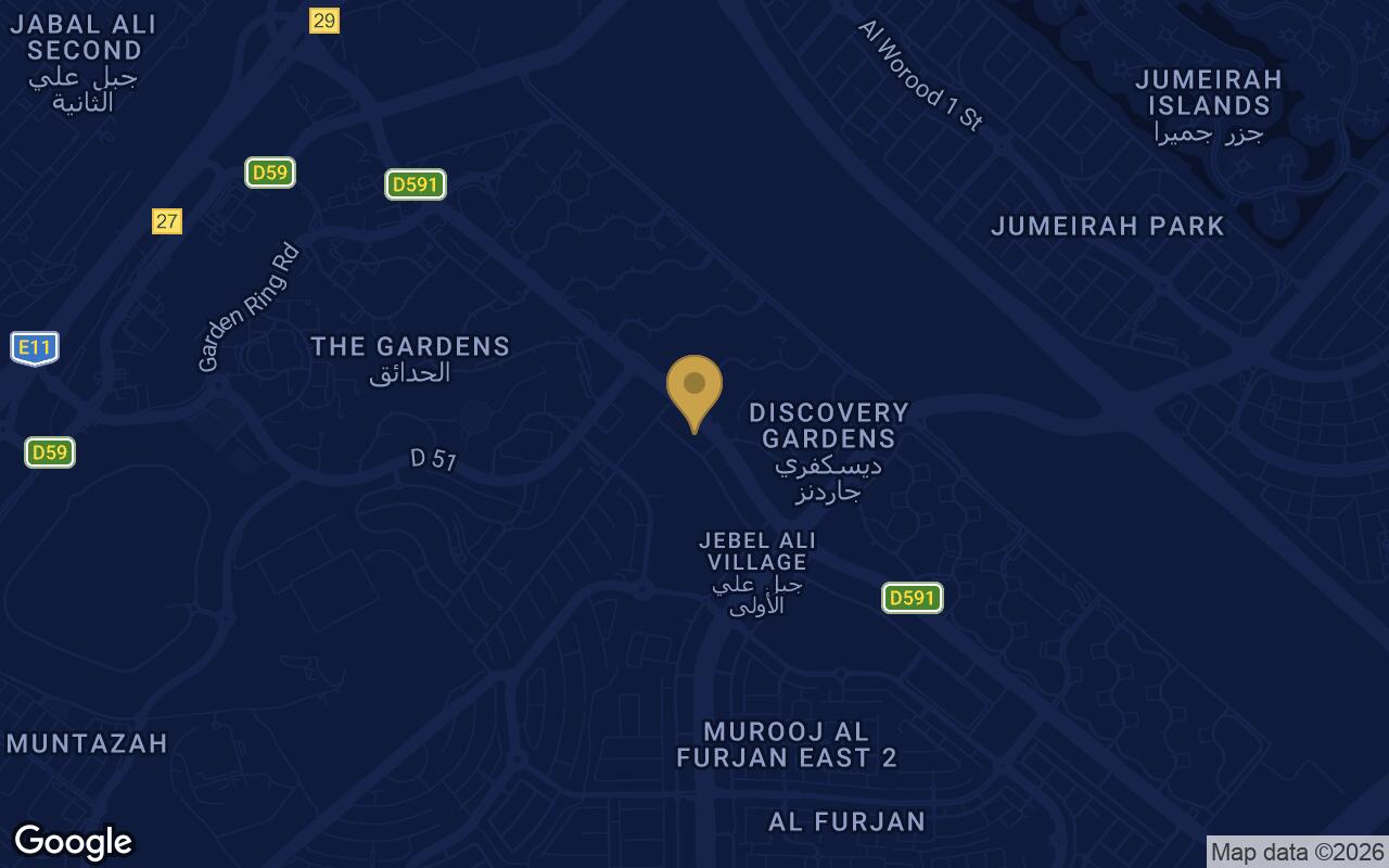 Map of Evora Residences in Al Furjan