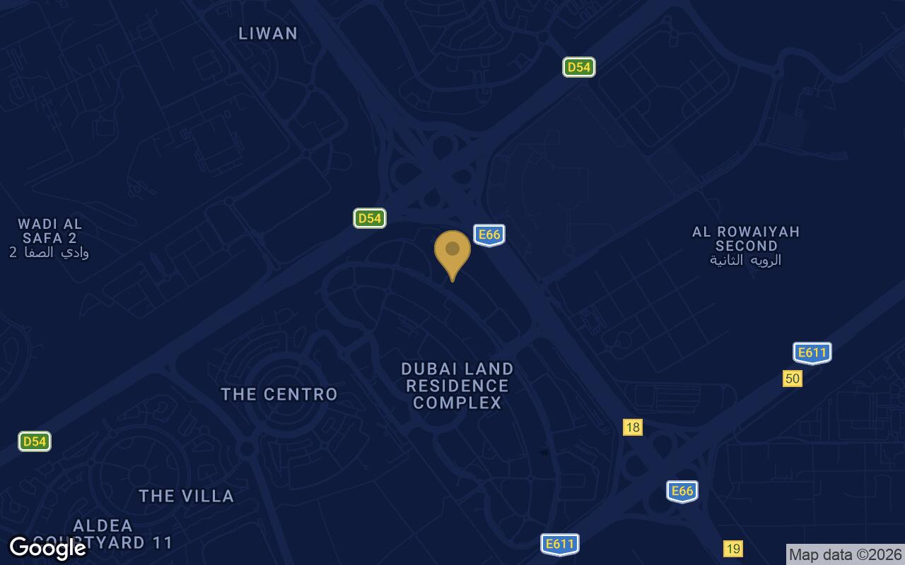 Map of Ibiza in Dubai Land Residence Complex