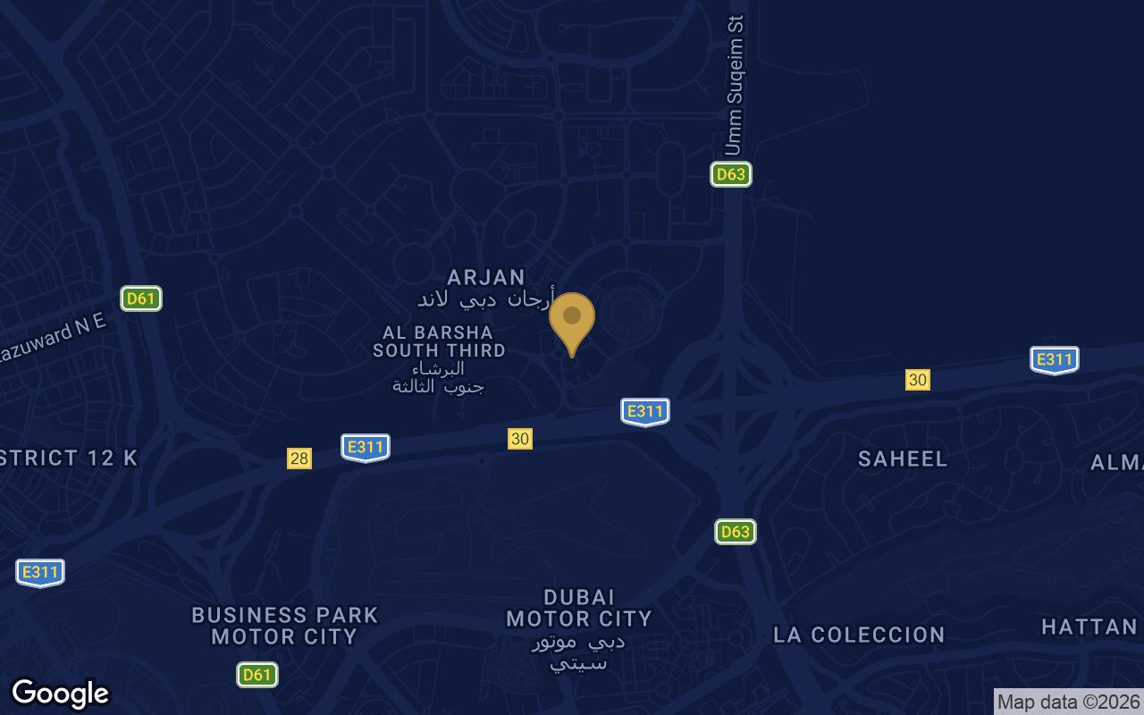 Map of The Corner in Dubai Residence Complex