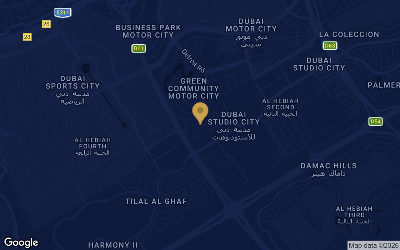 Map of Arisha Terraces in Dubai Studio City