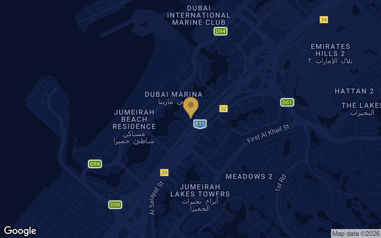 Map of Marina Cove in Dubai Marina
