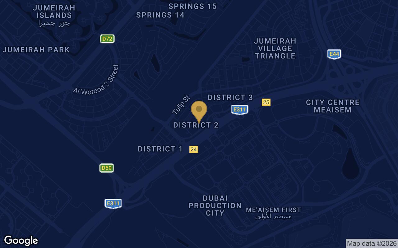 Map of Interstellar Tower in JVT (Jumeirah Village Triangle)