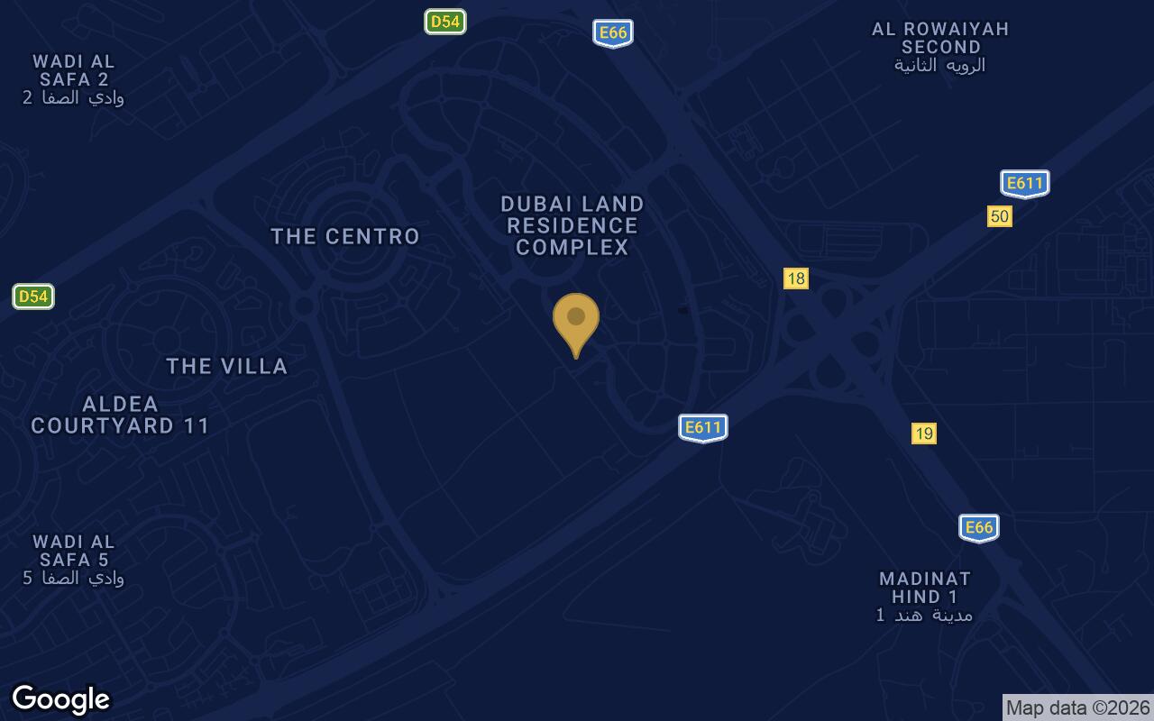 Map of Reef 1000 in Dubai Land Residence Complex