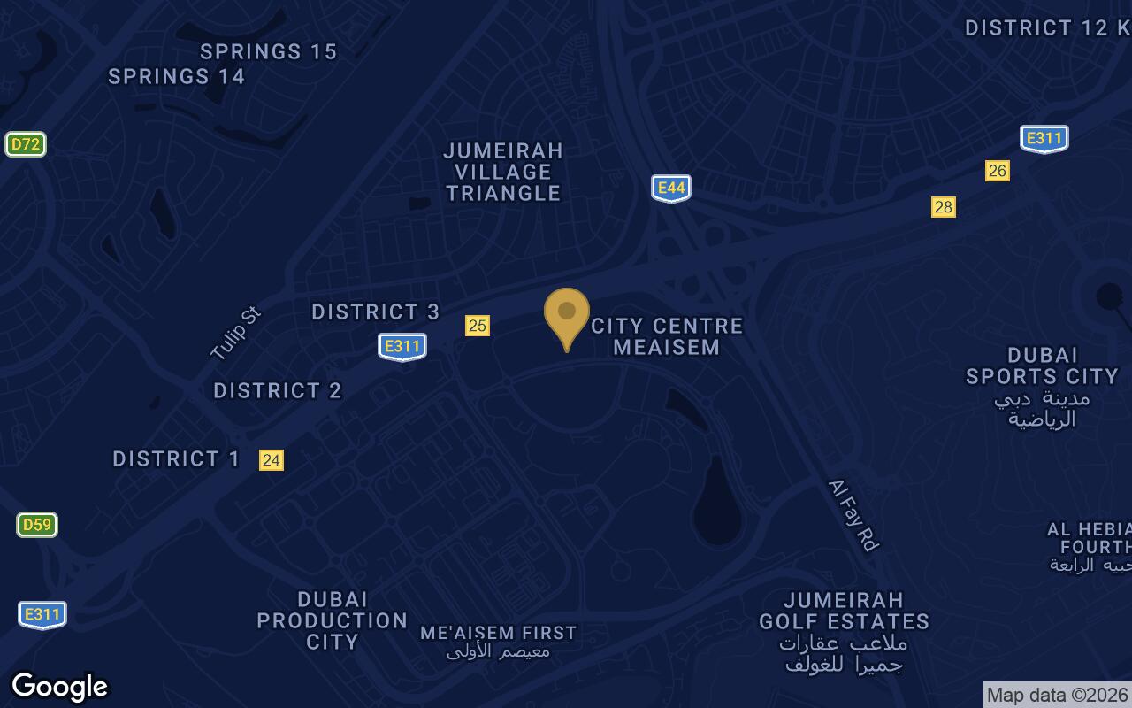 Map of Samana Resorts in DPC (Dubai Production City)