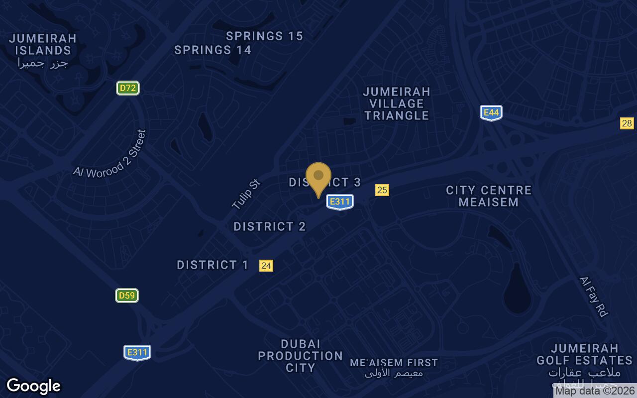 Map of Essenl1fe in JVT (Jumeirah Village Triangle)