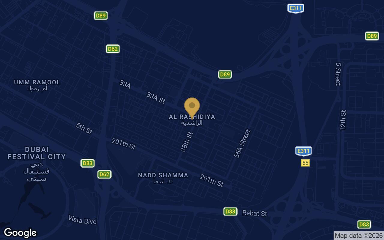 Map of One 678 Residences in Al Rashidiya 1
