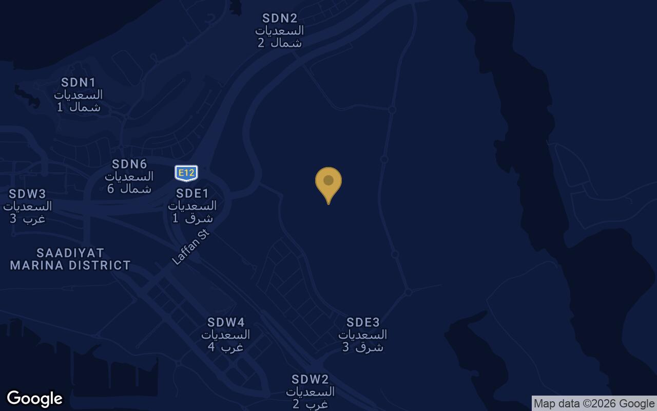 Map of Mandarin Oriental Residences in Saadiyat Island
