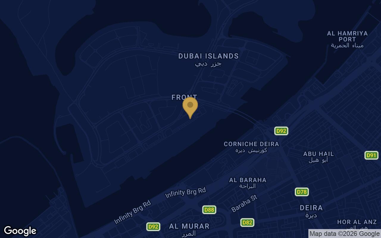 Map of Whitecliffs Residences in Dubai Islands