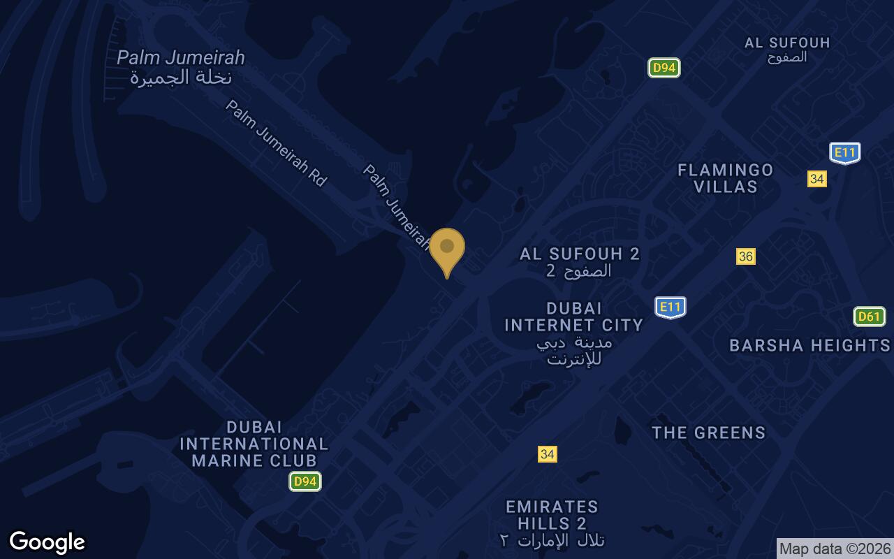 Map of Palm Beach Tower 3 in Dubai Marina