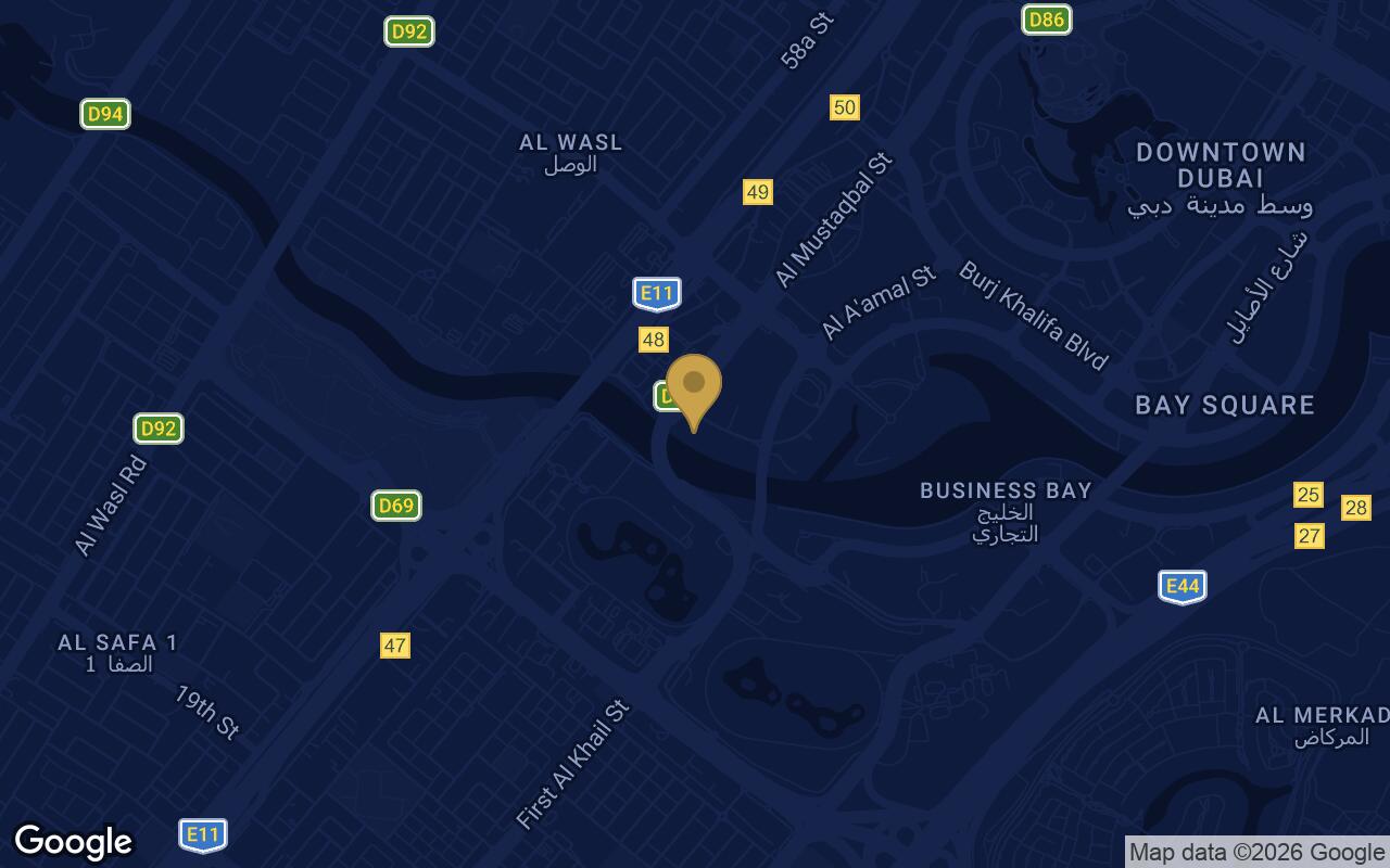 Map of Urban Oasis by Missoni in Business Bay