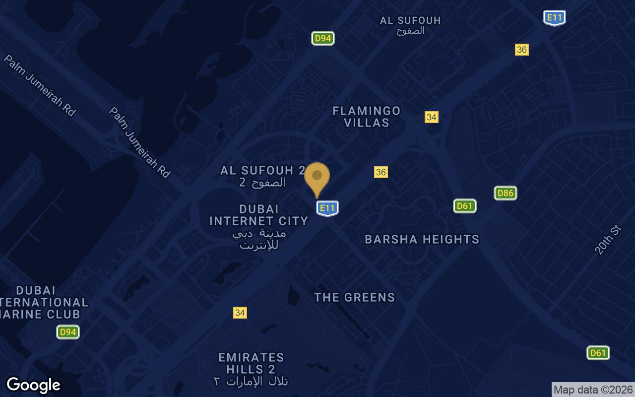 Map of S-tower in Dubai Internet City