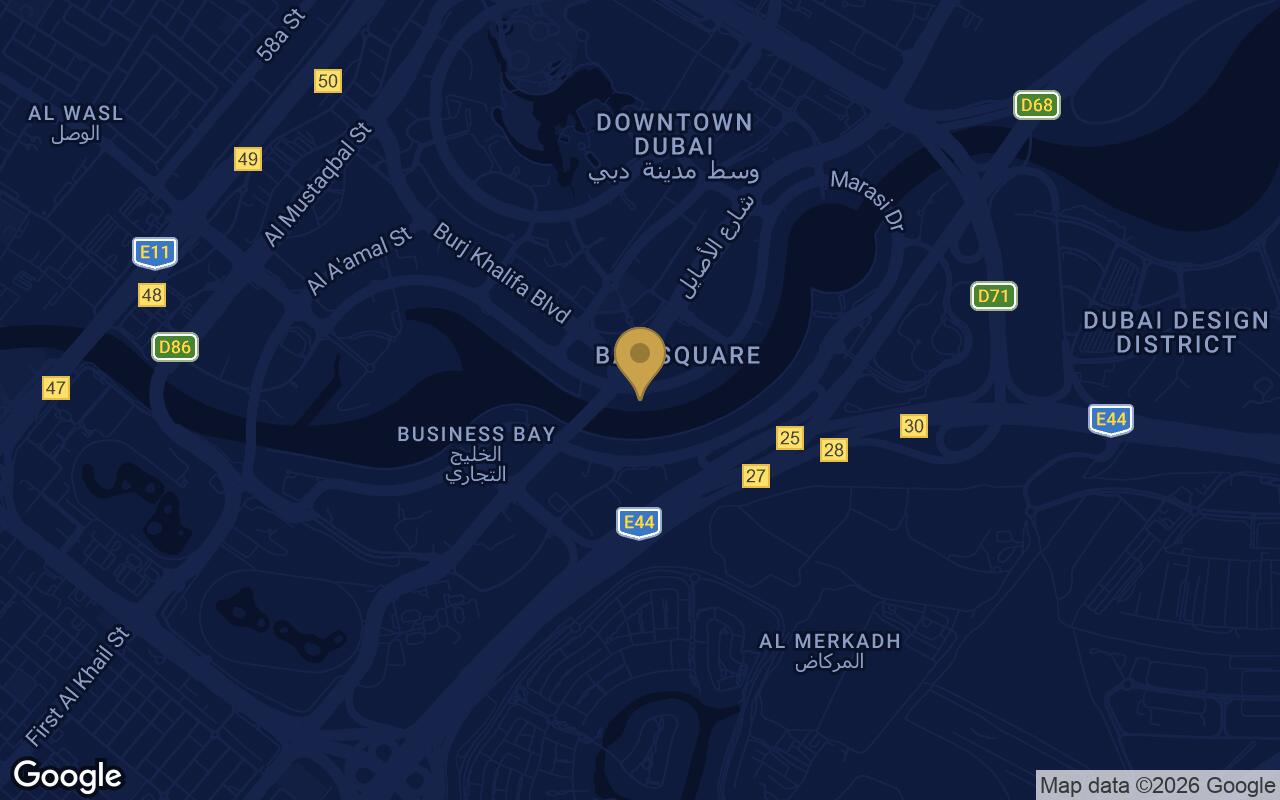 Map of Canal Heights in Business Bay