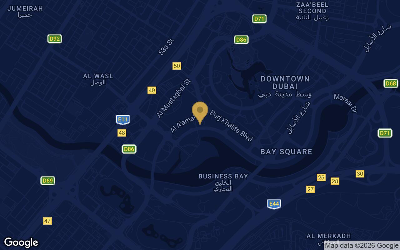 Map of The Edge in Business Bay