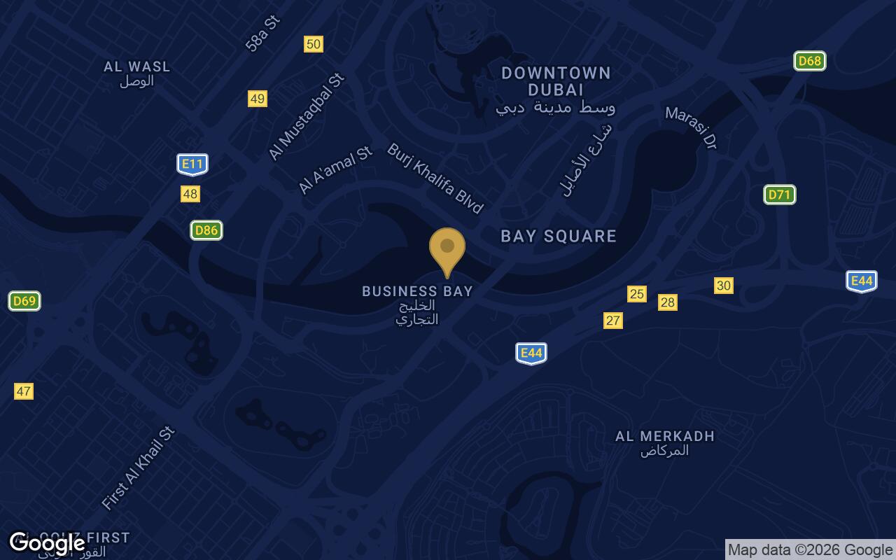 Map of Eywa in Business Bay