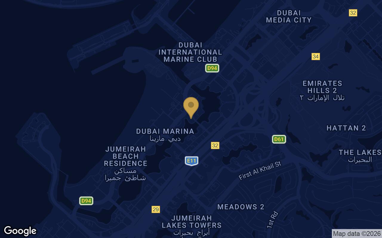 Map of Marina Shores in Jumeirah Beach Residence (JBR)