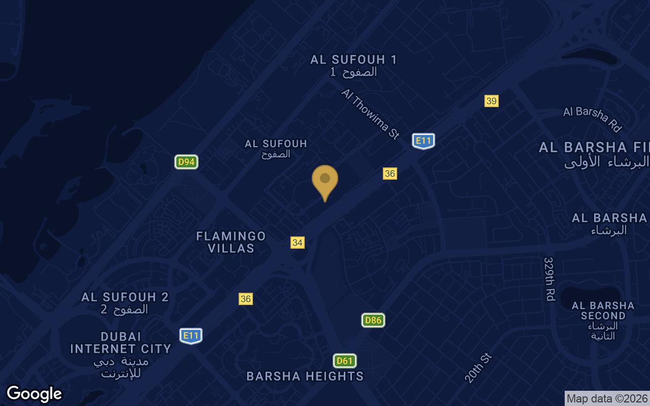 Map of The Biltmore Residences Sufouh in Al Sufouh