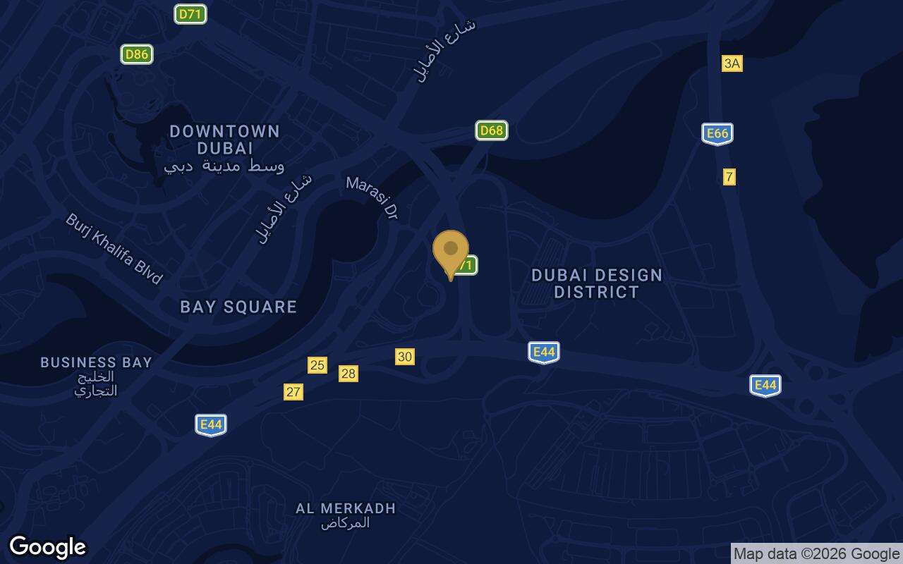 Map of Burj Binghatti Jacob and Co Residences in Business Bay