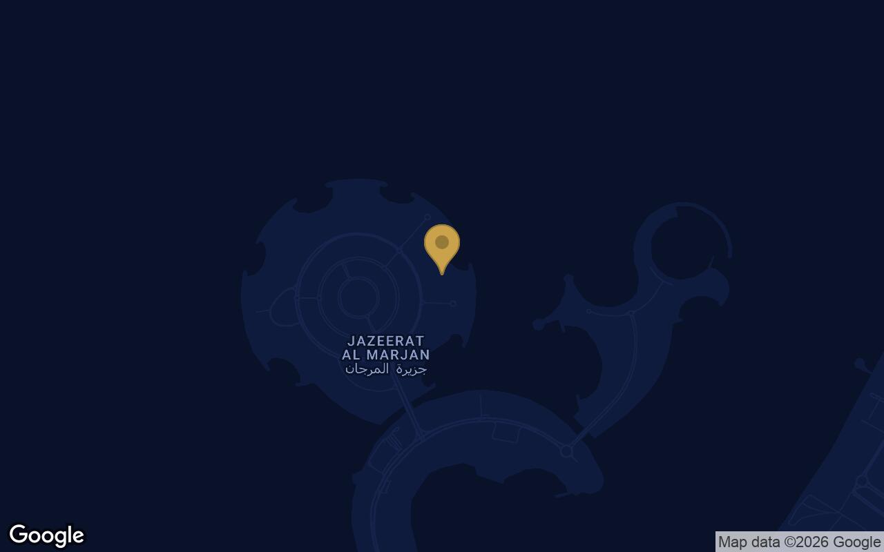 Map of Danah Bay in Al Marjan Island