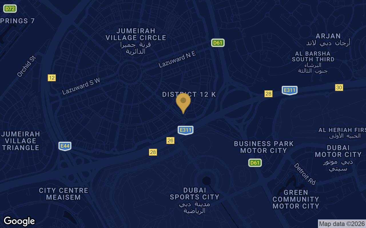 Map of Maison Elysee in JVC (Jumeirah Village Circle)