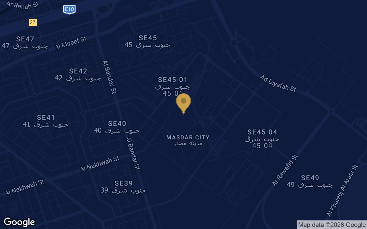 Map of Royal Park in Masdar City