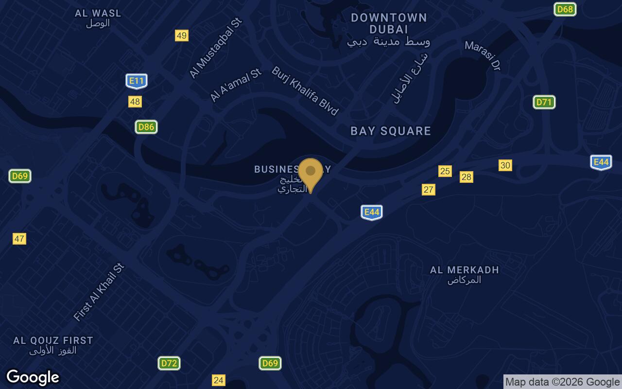 Map of SOL Bay in Business Bay
