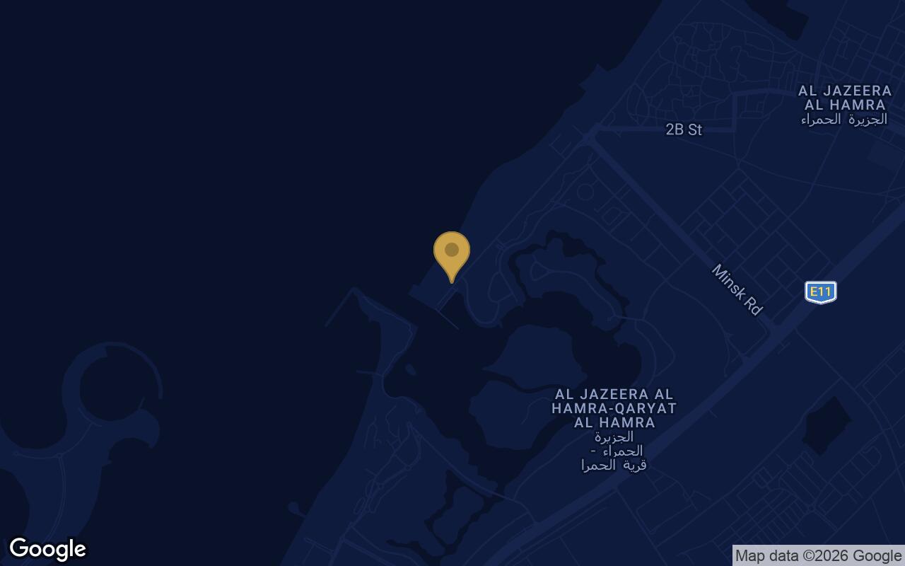 Map of Al Hamra Waterfront in Al Jazeera Al Hamra