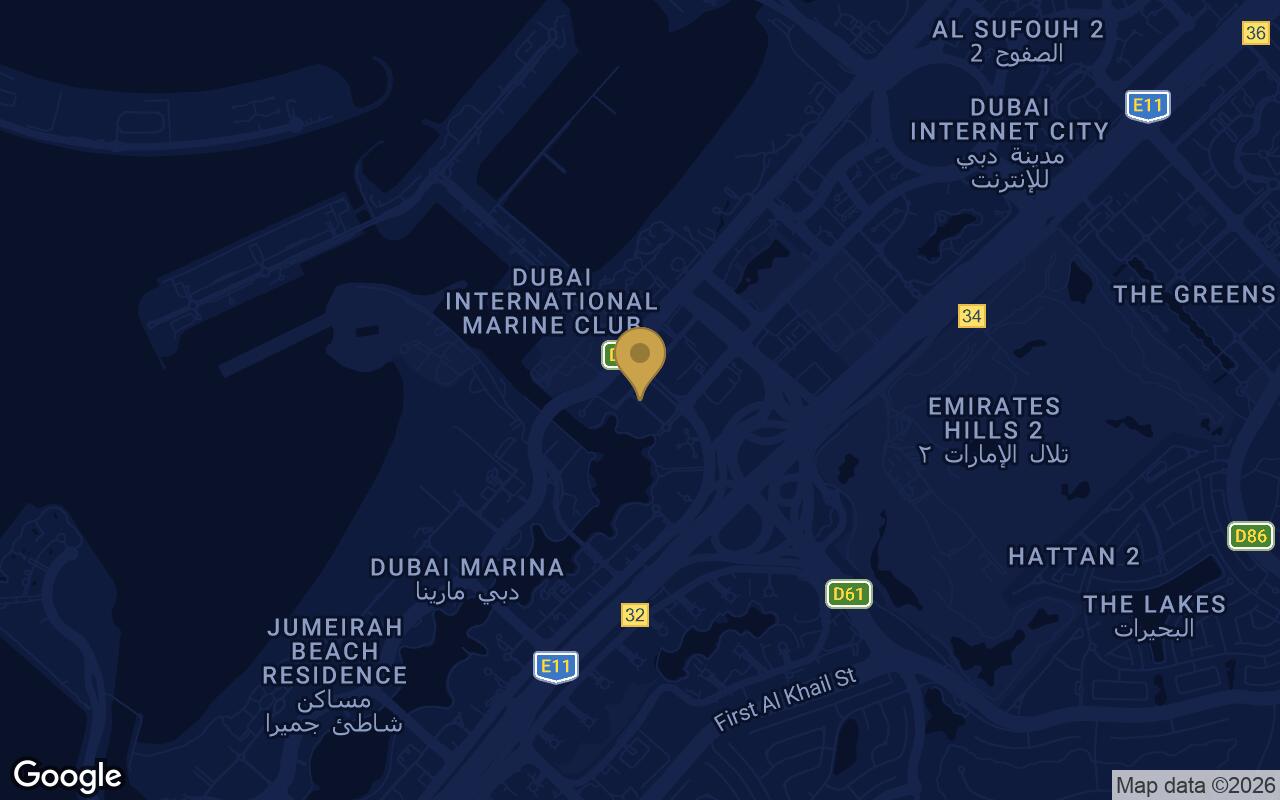 Map of Kempinski Marina Residences in Dubai Marina