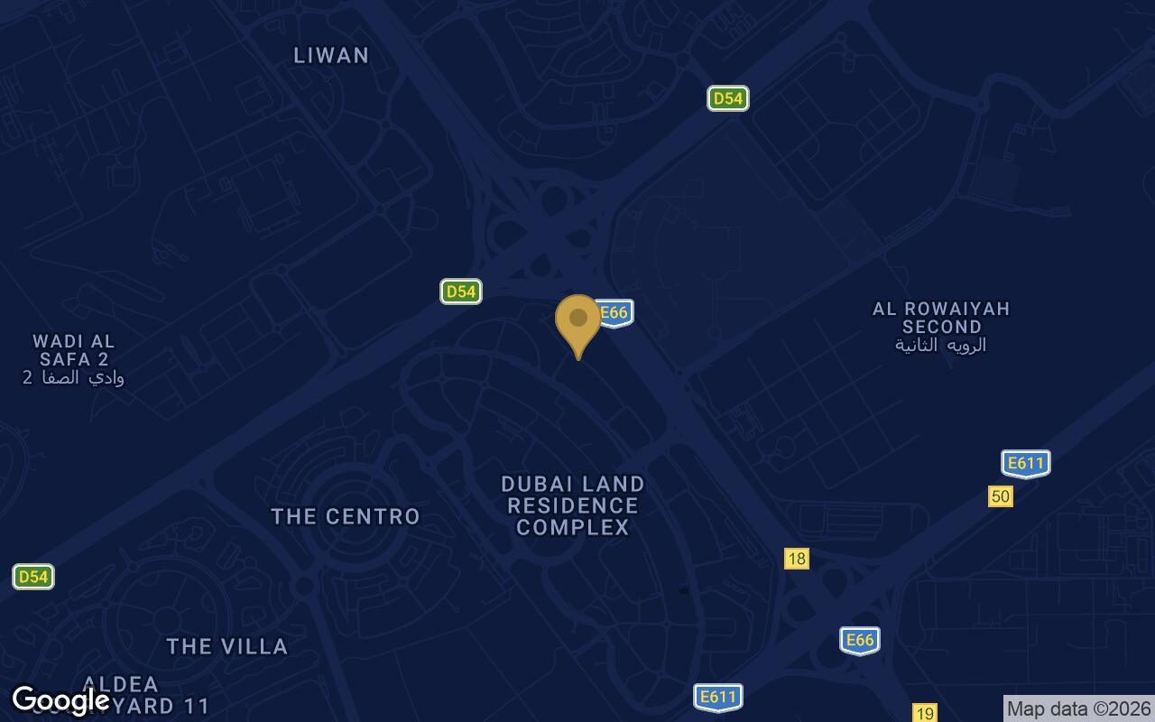 Map of Peace Lagoons in Dubailand Residence Complex
