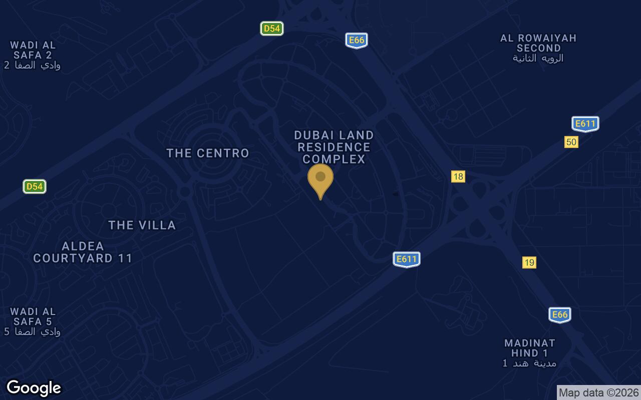 Map of Weybridge Gardens 3 in Dubailand Residence Complex